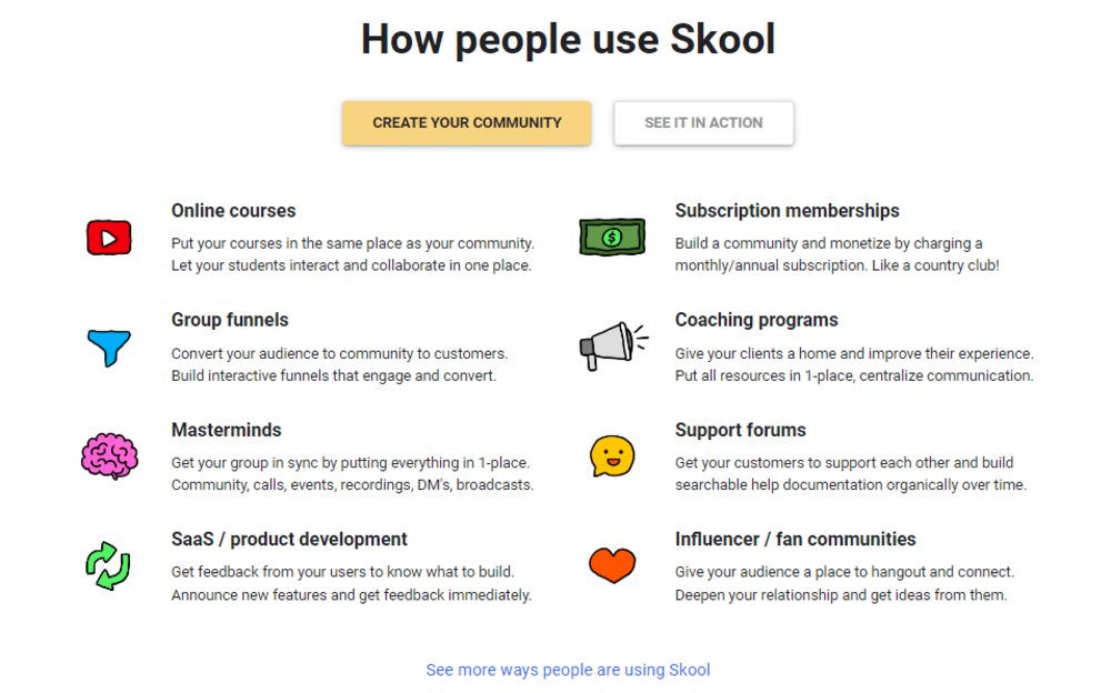 how people use skool