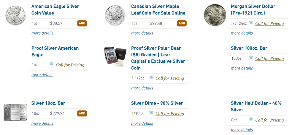 precious metals investments
