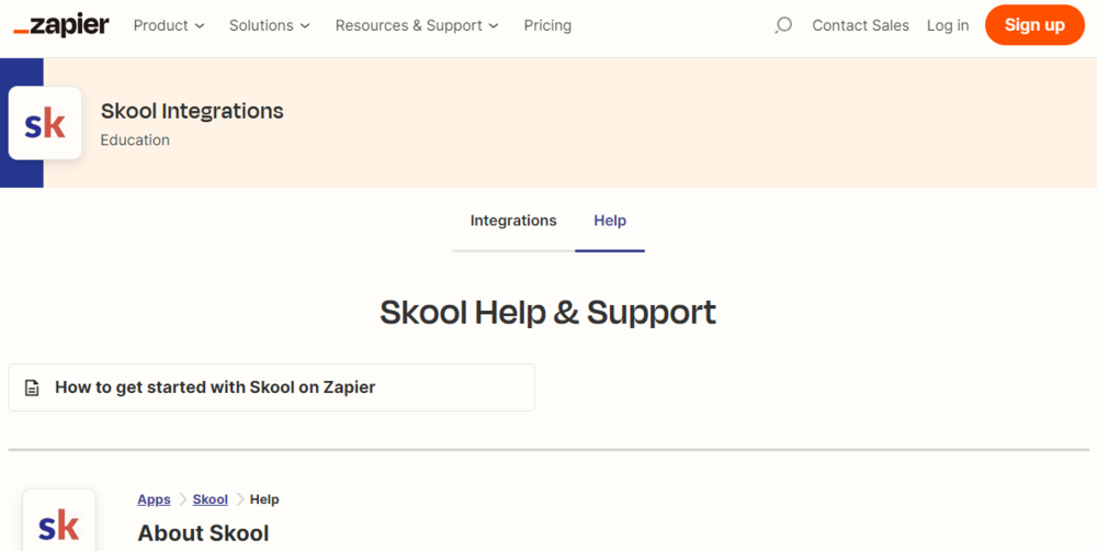 skool zapier integration