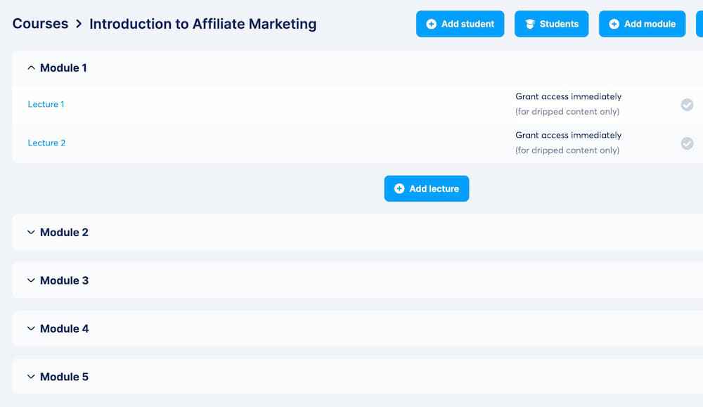 systeme.io sample course