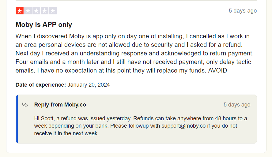 moby.co mobile app