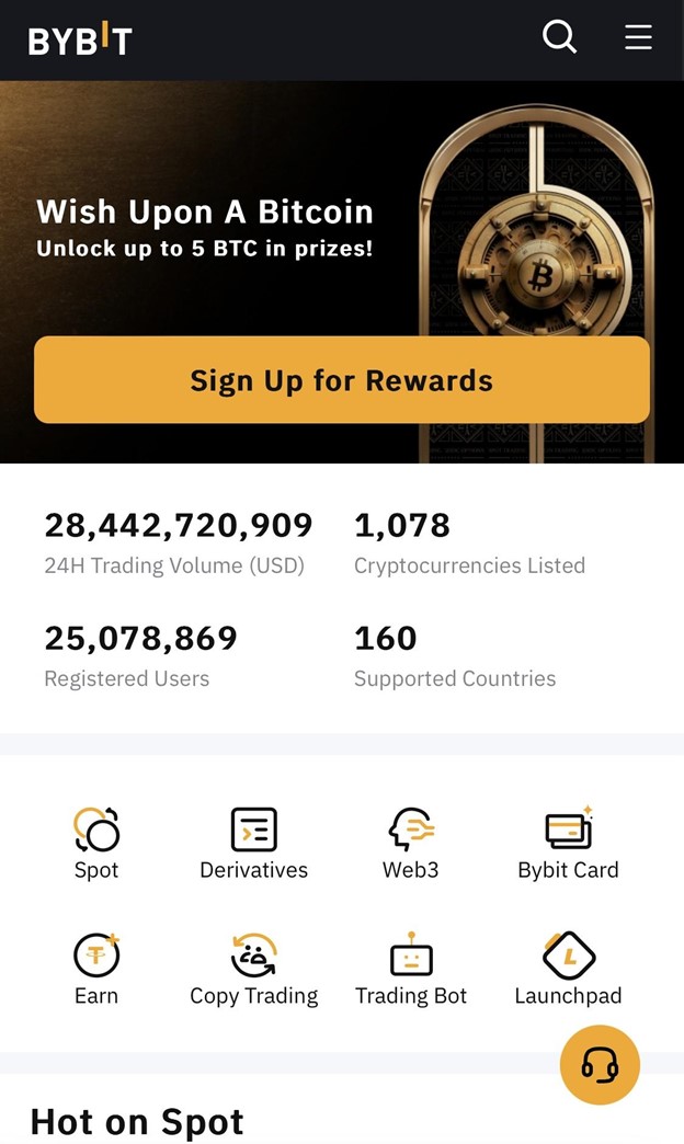 Bybit homepage Bybit homepage