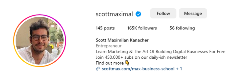 scott max IG profile