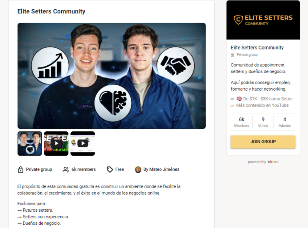elite setters skool community